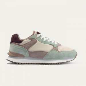 HOFF CITY PHOENIX Sneakers Dam Beige Gröna | SKOZ-72134