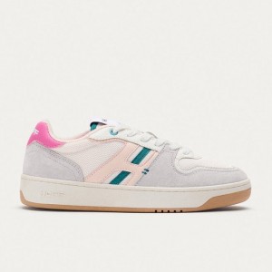 HOFF METRO PIGALLE Sneakers Dam Vita Grå | UWZP-03546