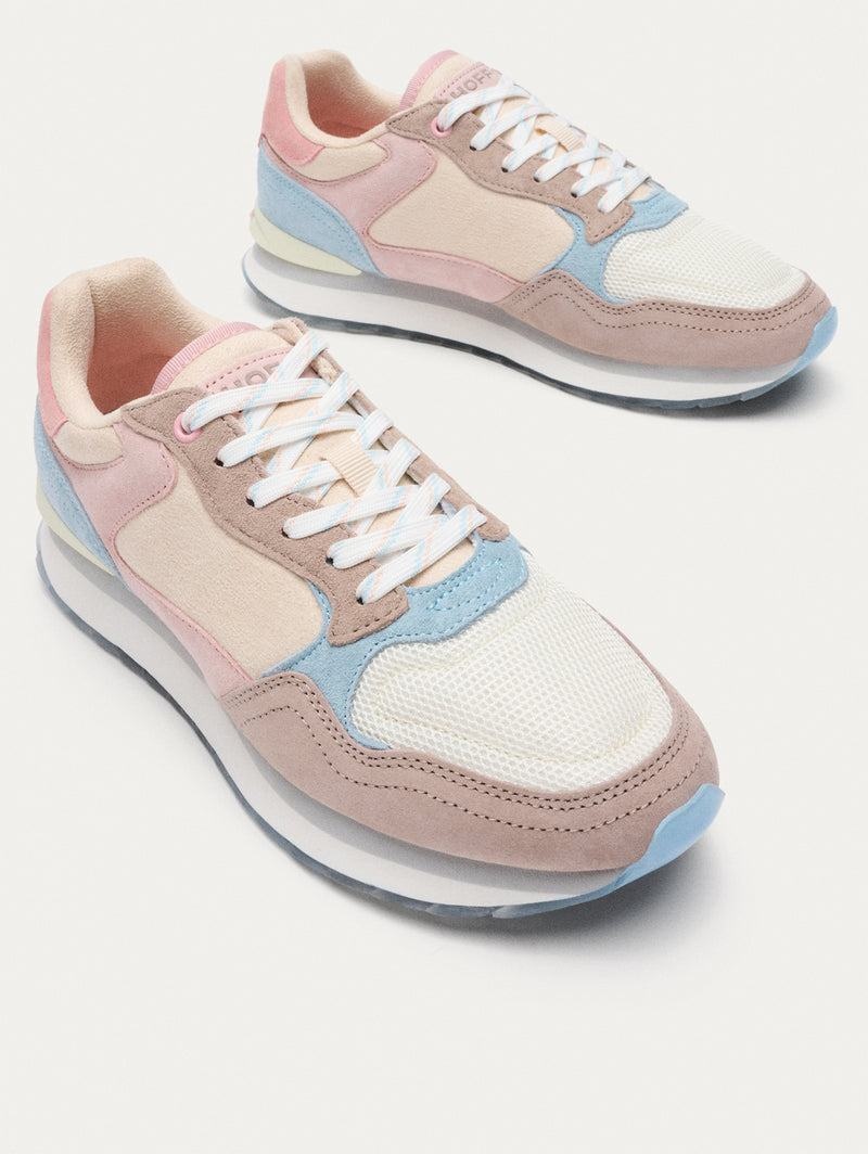 HOFF CITY BARCELONA Sneakers Dam Rosa Blå Vita | QNJV-69235