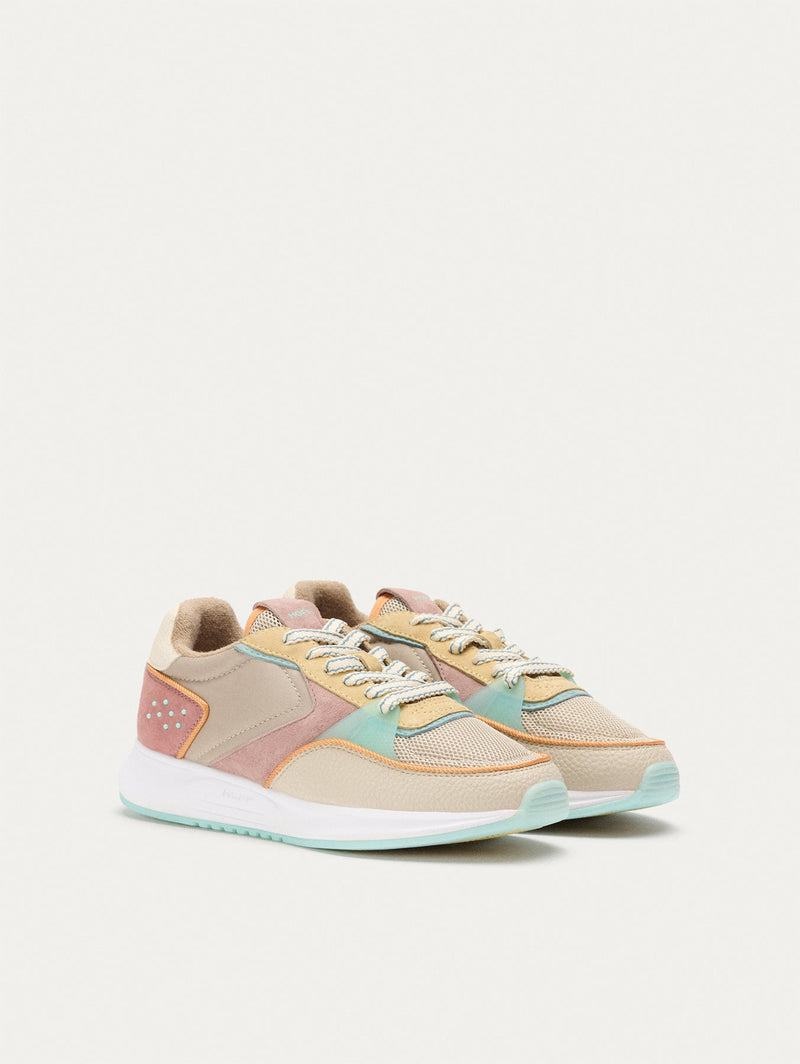 HOFF DISTRICT CARNABY Sneakers Dam Beige Rosa Gula | PRUQ-48251