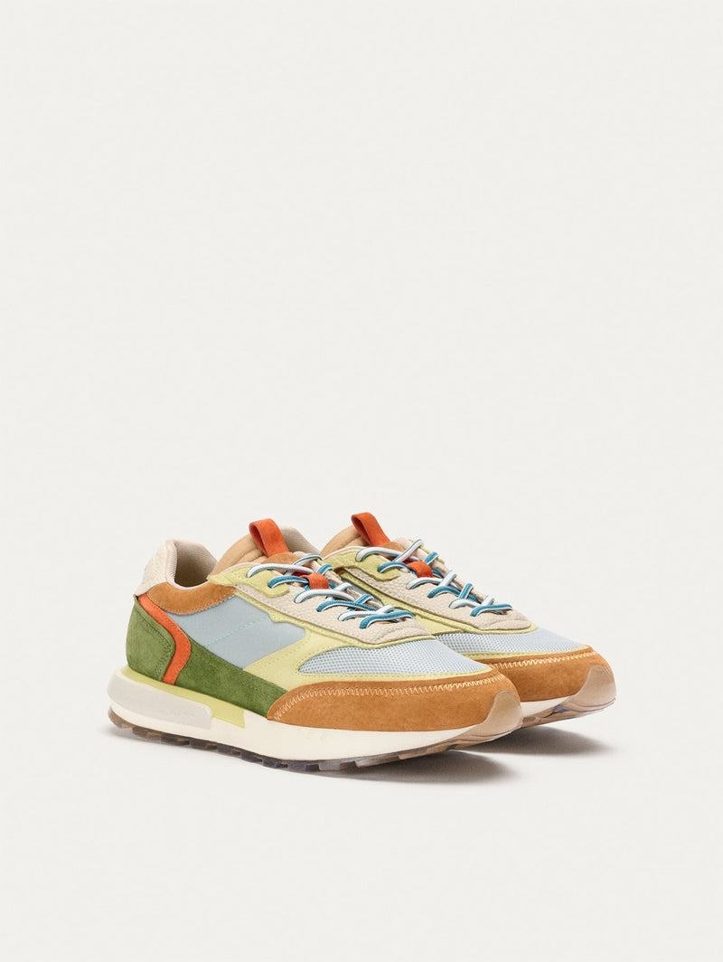 HOFF TRIBE MALINDI Sneakers Herr Orange Gula Gröna | EYCV-35241